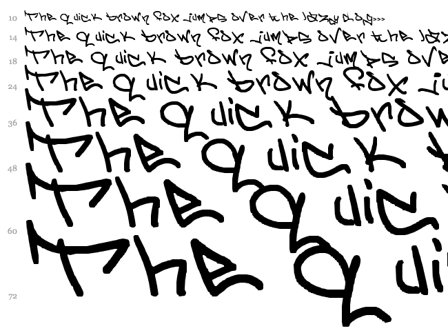 Graffd Out font waterfall